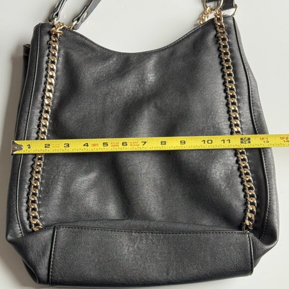 Miztique Black Purse With Gold Tone Chain Accents - Picture 12 of 14